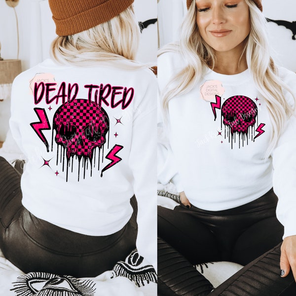 Dead Tired PNG, Skull, Checkered Png, Trending, Snarky Skeleton Png, Sarcastic Png,  Skeleton Design, Skull Png For Shirts Png For Stickers