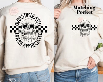 Overstimulated Under Appreciated Png, Melting Skull Png, Motivational Png, Skeleton Design, Dead Inside Png