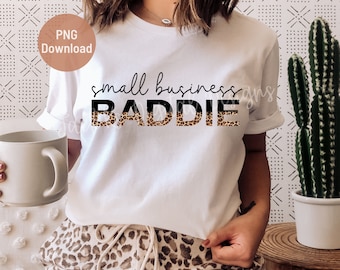 Small Business Baddie Png, Small Business Owner Png, Leopard Print Png, Sublimation Download