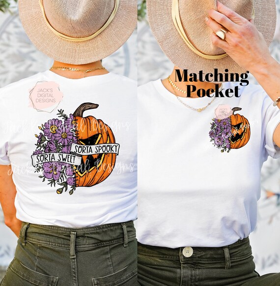 Sorta Sweet Sorta Spooky Png, Flower Skull Png, Halloween Png, Skeleton Design, Spooky Season Png, Flower Pumpkin Png