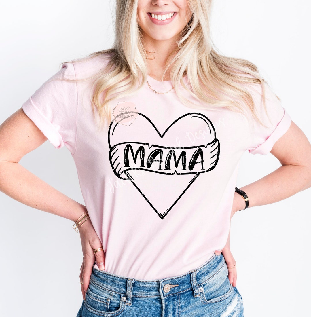 Mama Heart Png, Heart Png, Mama Png, Pink Heart Png, Love Png, Mothers ...