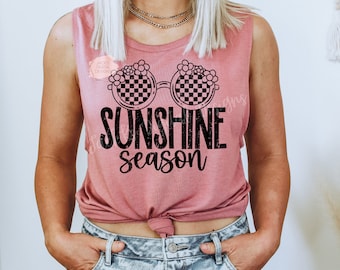 Sunshine Season PNG, Sunshine SVG, Retro Summer Png, Retro Svg, Summer Design, Beach Png, Sunglasses Png, Hat Svg, Png For Shirts
