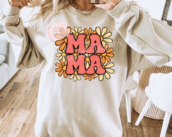 Retro Mama Png, Retro Flower Png, Floral Png, Motivational Png, Mama Png, Groovy Png