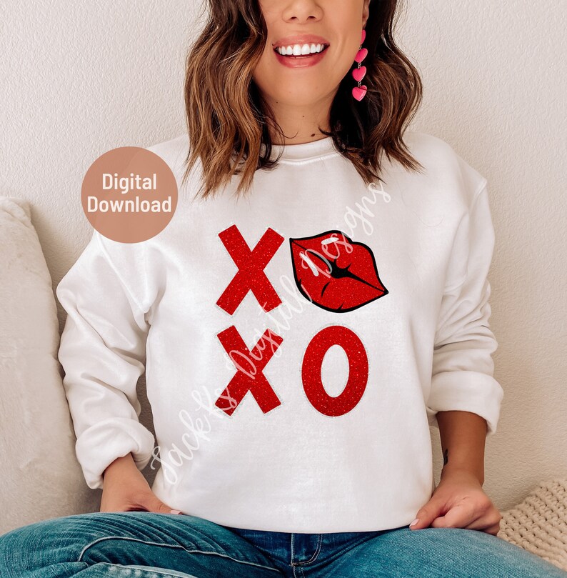 Glitter Xoxo Png Valentines Day Png Glitter Sublimation - Etsy