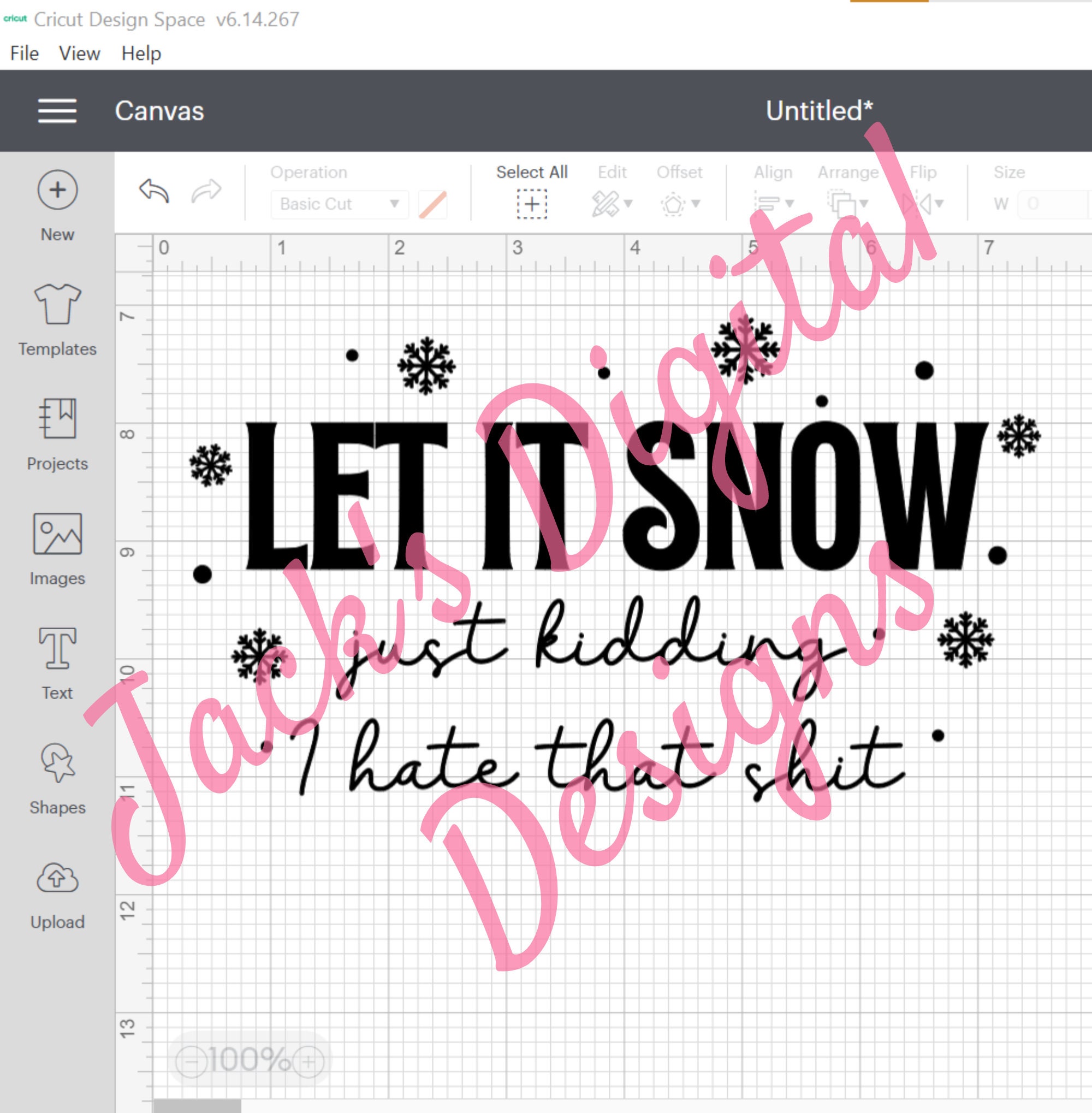 Let It Snow Svg, Funny Christmas Svg, Snowflake Svg, Winter Vibes Svg ...