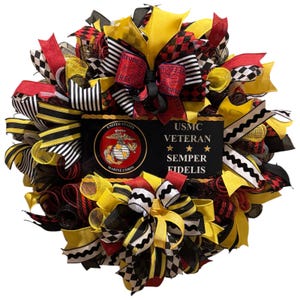 USMC Veteran wreath, USMC Veteran decor, Military wreath,USMC wreath,Military door decor,Patriotic wreath,Marines door wreath,Veteran wreath