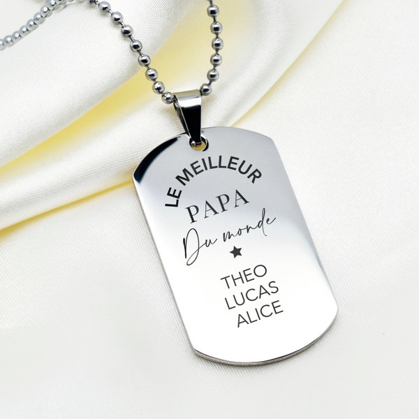 collier personnalised dad | cadeau homme personnalisable | cadeau jeune papa cadeau noël personnalisé