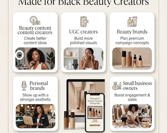 Afrocentric Beauty Content Prompt Kit for Black Creators (Digital Download)