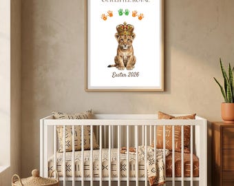 Afrocentric Easter Handprint Art | Keepsake Lion, Cross, Bunny (Digital Download)