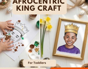 Afrocentric King Crown Craft Template | Black Boy Easter Activity (Digital Download)