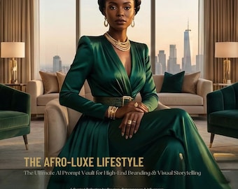 Afrocentric AI Prompts | Black Luxury Stock Photo Guide (PDF Download)