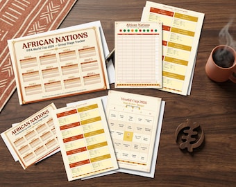 2026 World Cup African Nations Watch Party Bundle | Afrocentric Soccer Tracker (Digital Download)