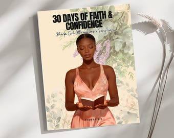 30 Days of Faith & Confidence Black Girl Affirmations  Scripture Journal | Christian Devotional for Women | Digital Prayer Journal PDF