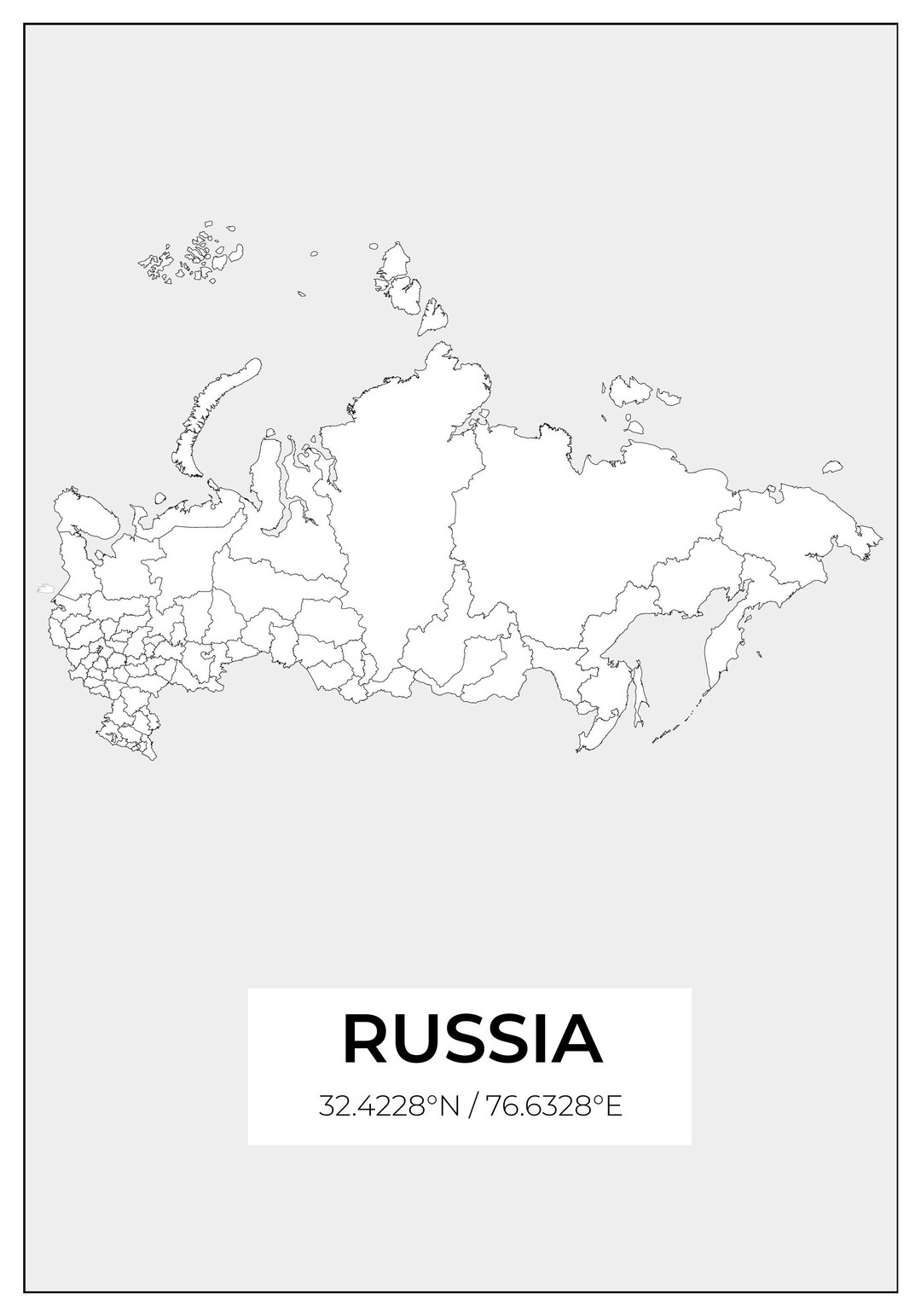 Map of Russia Etsy