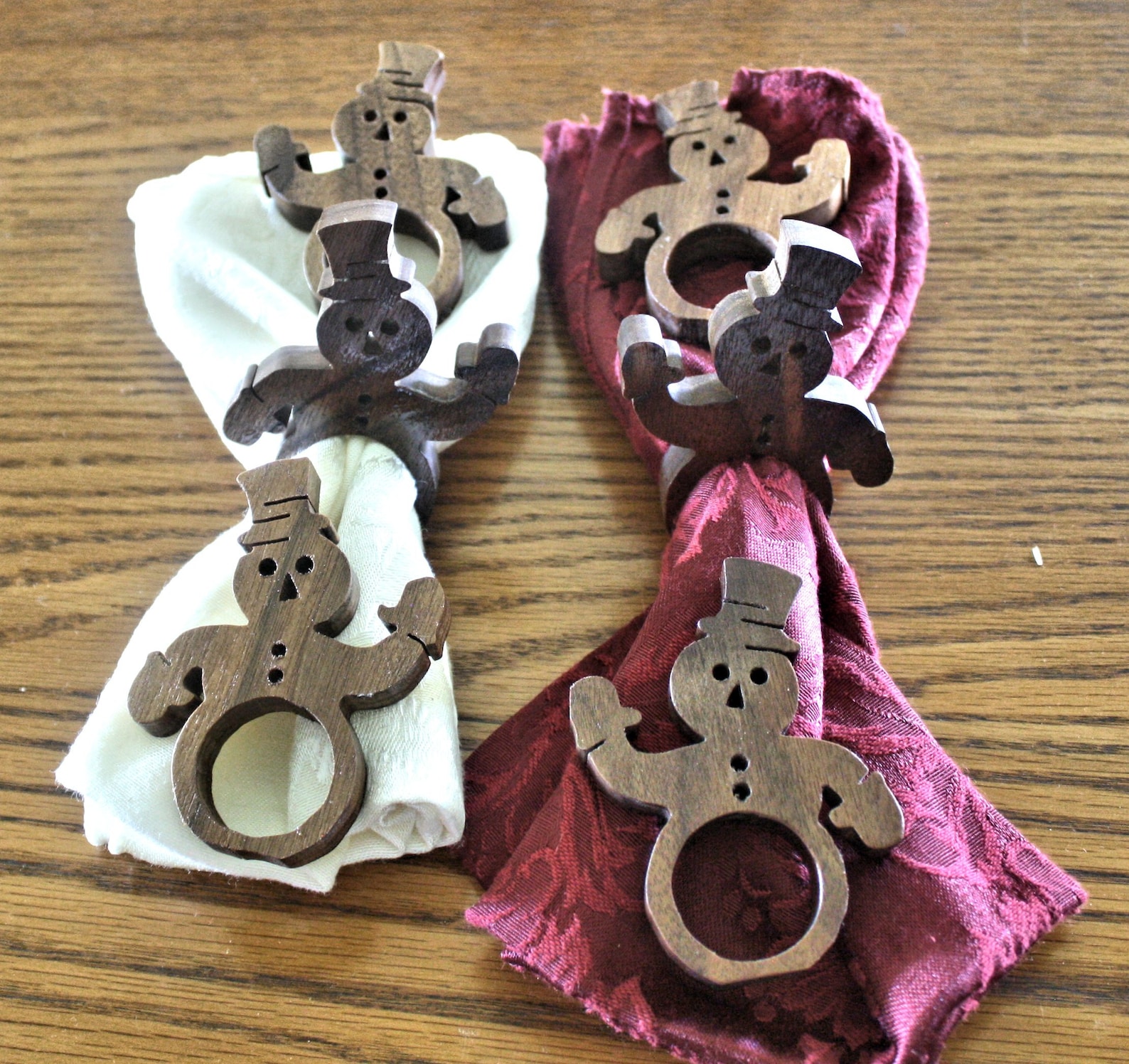 Snowman Napkin Rings Etsy