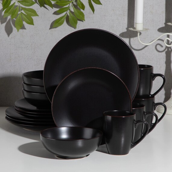16 32 48 Pieces Stoneware Dinnerware Set for 4 8 12 People Etsy