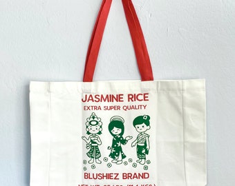 Jasmine Rice Canvas Tote Bags