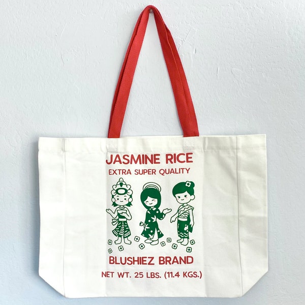 Jasmine Rice Canvas Tote Bags