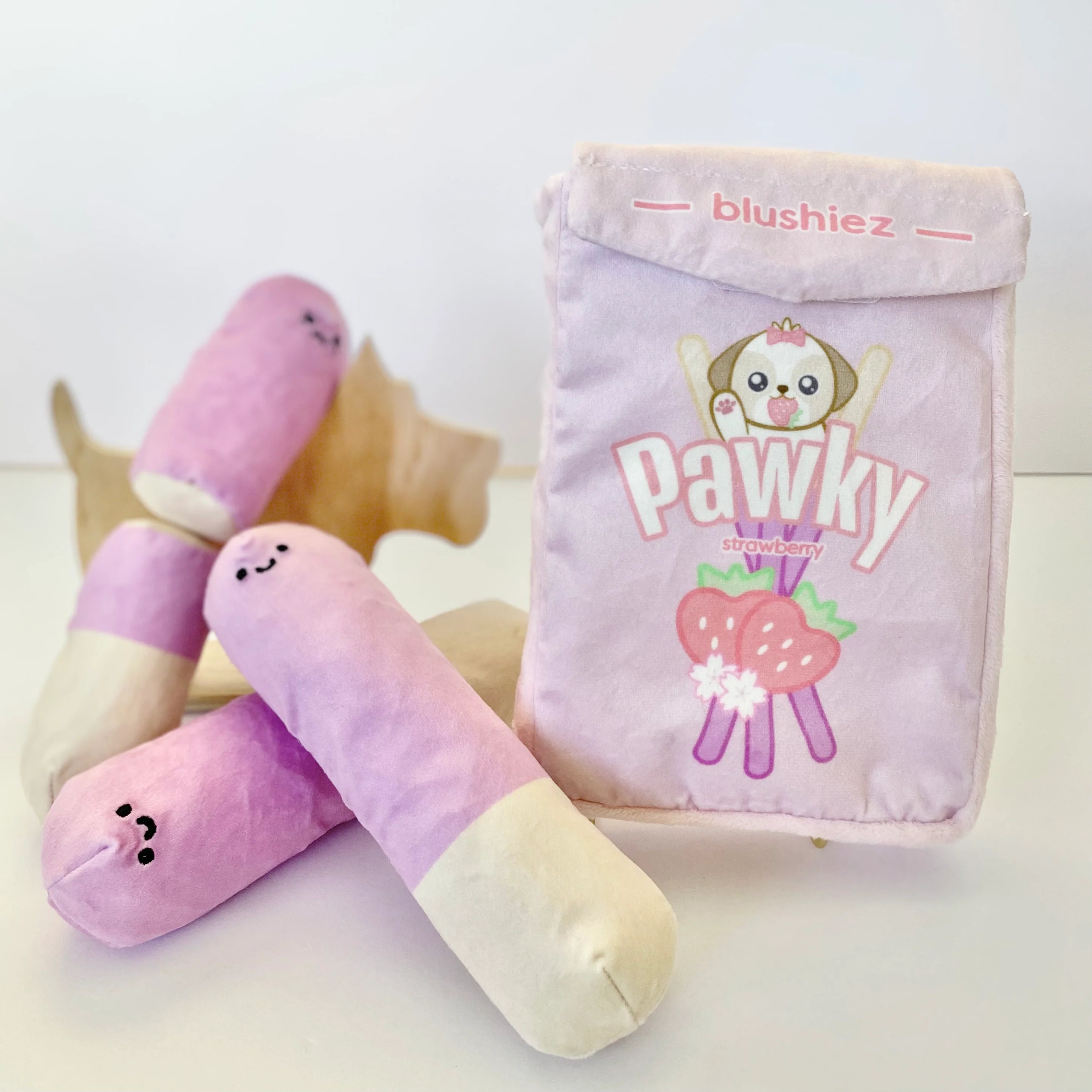Creative Ramen Dog Sniffing Toys Interactive Soft Plush Pet Chew