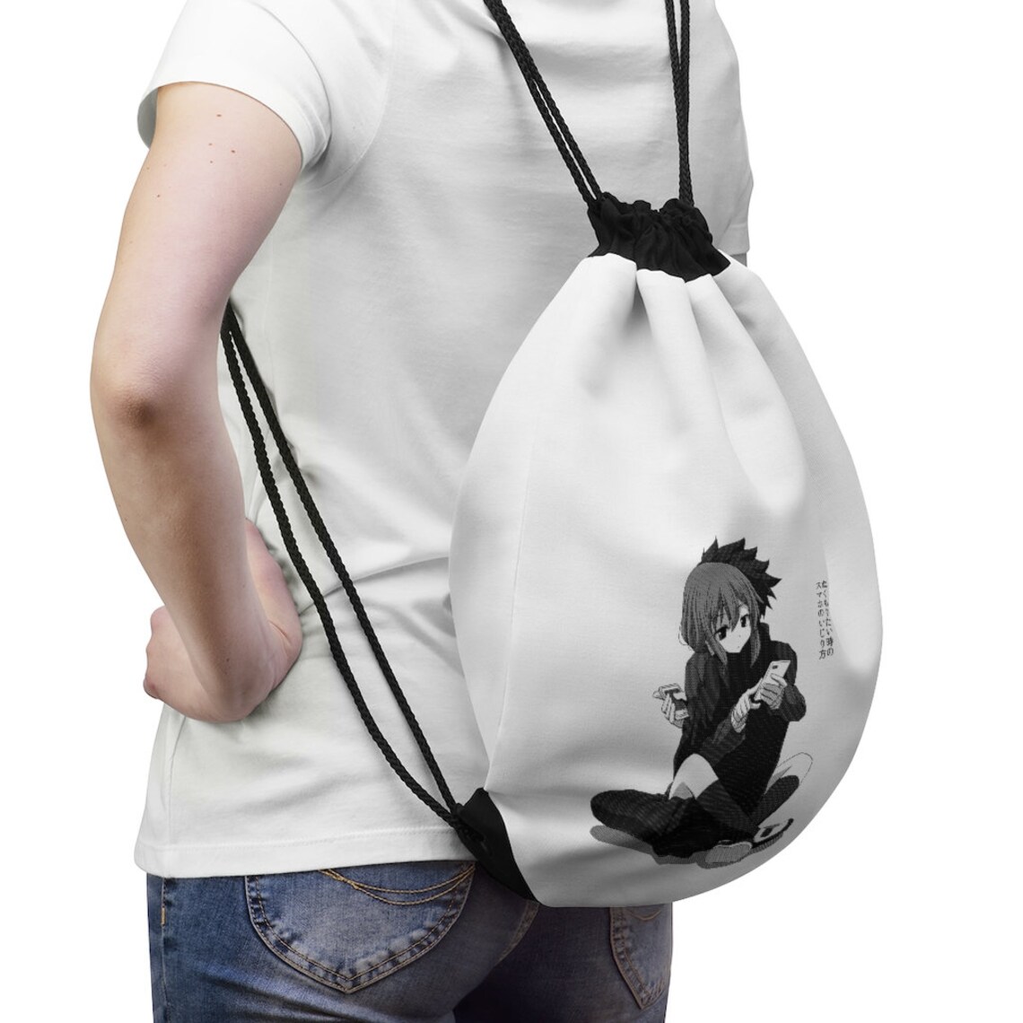 Drawstring Bag Anime Etsy