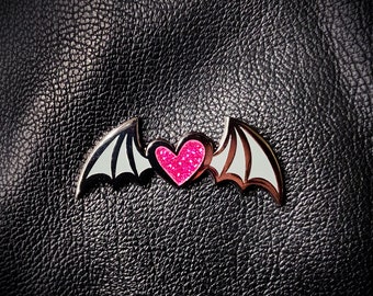 Love Thy Spooky Self Hard Enamel Pin | Self Love Glitter Pin