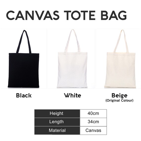 Customised / Personalised Canvas Tote Bag Etsy