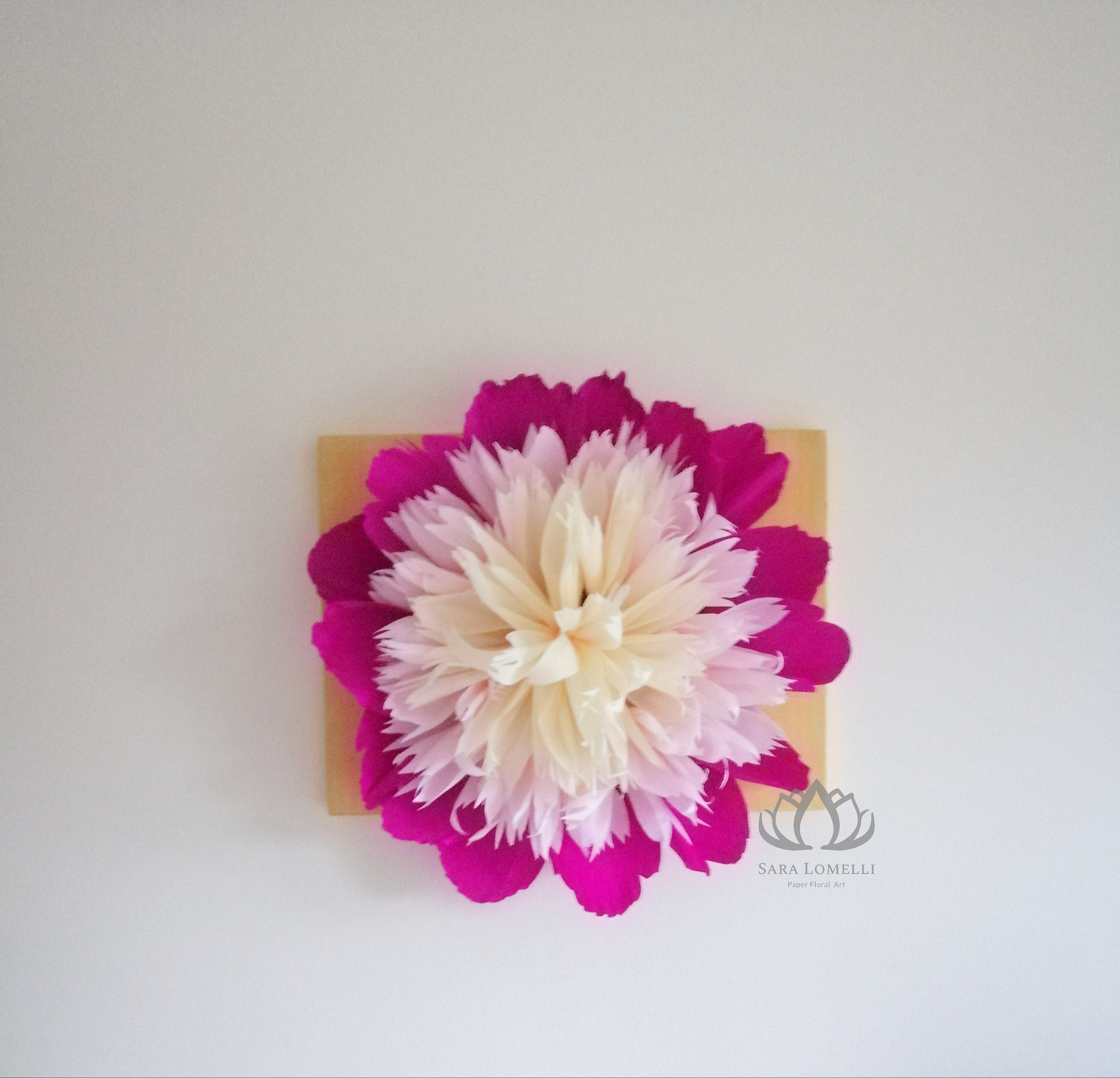 Paper Flower Wall Art Etsy