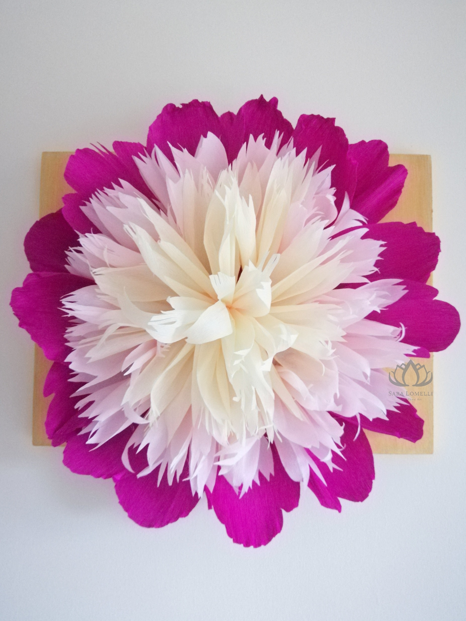 Paper Flower Wall Art Etsy