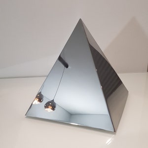 Exclusive Cremation Urn Stainless Steel Polished  Pyramid for ashes ADULT Medium