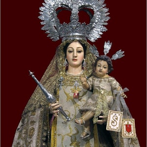Virgen de las Mercedes Virgen de la Misericordia Religión Acento Mural de Azulejos Cocina Baño Pared Backsplash Detrás de la Estufa Variedad Fregadero Un Azulejo de Cerámica