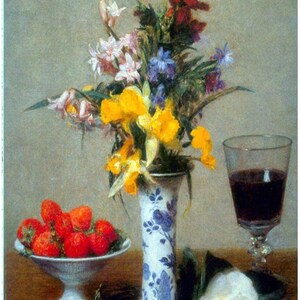 Still Life Flowers by Fantin-Latour French Painter - Art Accent Tile Mural Kitchen Bathroom Wall Backsplash One Tile Ceramic