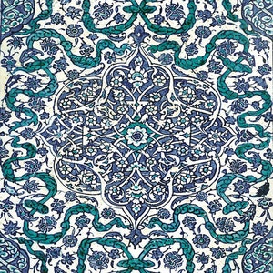 A Large Blue And White Iznik Pattern Tile Turkey Late 16Th Century Accent Tile Mural Kitchen Bathroom Wall Backsplash One Tile Ceramic