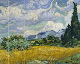 36 x 24 Wheat Field with Cypresses by Vincent van Gogh