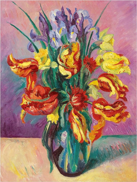 Henri Manguin、【Fleurs dans un Vase】 Flowers in a Vase by Henri