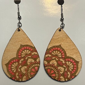 Mandala Earrings Lightweight Boho Jewelry gift for her