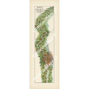 antike viktorianische Bennets Panoramakarte von der Themse Oxford nachgravesend Excursions aus der Vogelperspektive alter früher Stadtführer 1889 Kunstdruck Poster