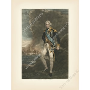 Admiral Horatio Lord Nelson antique Georgian portrait C. Turner 1806  art print poster gift souvenir Trafalgar England Britain navy sailor