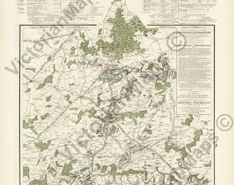 Antique map Waterloo battle plan Wellington campaign in Belgium 1815 art print wall decor poster Booth 1816 museum grade gift military army