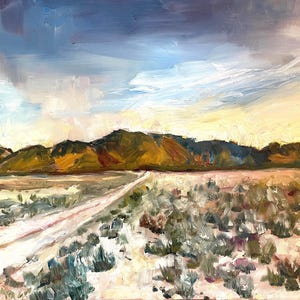 Manzano Mountains Art Print: Southwest Desert Landscape Oil Painting