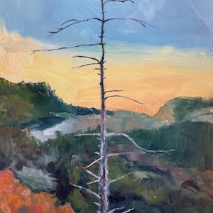 Red River Gorge Sunset Print: Kentucky Mountain Landscape Oil Painting