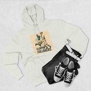 Rugby Fullback Graphic Hoodie - Great for rugby fans, Rugby Players, Casual Rugby Apparel. Three-Panel Fleece Sweatshirt, Pullover, Rugby