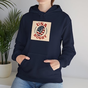 USA Rugby Unisex Hoodie - Perfect Gift for Sports Fans, Cozy Sweatshirt for Game Days, Ideal for Rugby Enthusiasts, Casual Wear