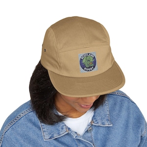 Scotland Rugby Loch Ness Monster 5 Panel Cap, Embroidered Sports Hat, Unisex Rugby Gift, Casual Athletic Headwear