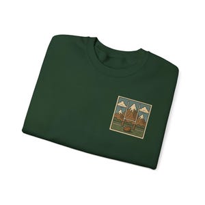 Mountain Rugby Sweatshirt, Vintage Outdoor Crewneck, Cozy Winter Jumper, Unisex Pullover, Retro Sports Gift