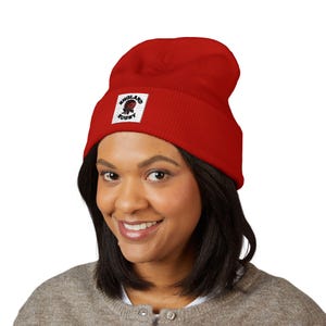 England Rugby Beanie, Embroidered Cuffed Hat, English Rugby Fan Gift, Unisex Winter Beanie, Team Spirit Headwear, Rugby Supporter Cap