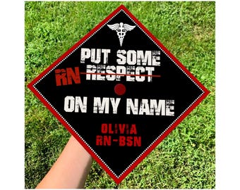Custom RN Printed Graduation Cap Topper