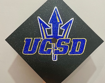 Custom Partial Rhinestone Graduation Cap