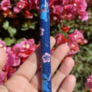 Blue Alien Glitter pen