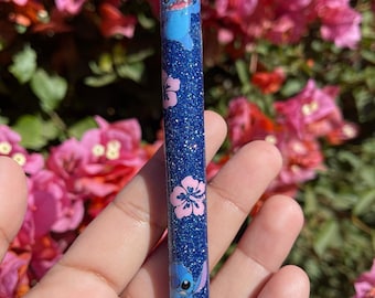 Blue Alien Glitter pen