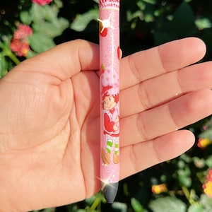 Strawberry Girl glitter pen